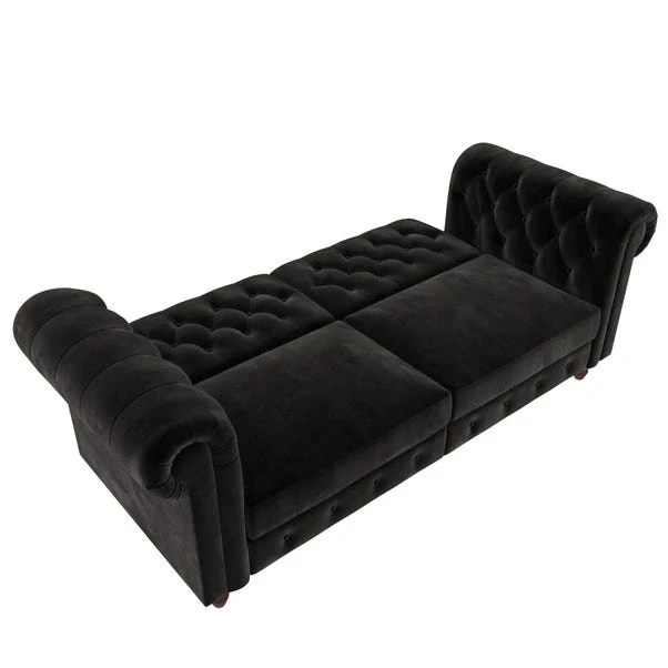 Dorel Felix Velvet Chesterfield Sofa Bed Dorel Felix Velvet Chesterfield Sofa Bed -Harmony Furniture Store 30812096 alt03