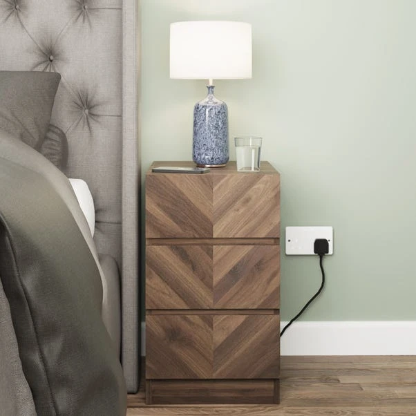 GFW Taranto 3 Drawer Bedside Table GFW Taranto 3 Drawer Bedside Table -Harmony Furniture Store 30816968