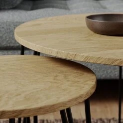 Dunelm Bella Coffee Nest Set Oak Effect -Harmony Furniture Store 30817122 alt02