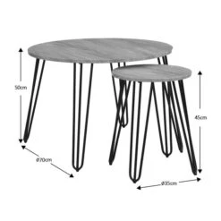 Dunelm Bella Coffee Nest Set Oak Effect -Harmony Furniture Store 30817122 alt05