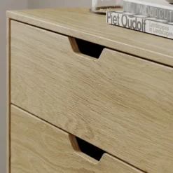 Dunelm Bella 3 Drawer Chest Oak Effect -Harmony Furniture Store 30817124 alt02
