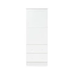 Obaby Single 2 Drawer Wardrobe, White