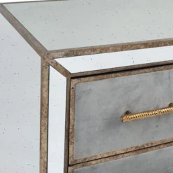 Pacific Lifestyle Pacific Brindisi 3 Drawer Bedside Table, Grey Velvet -Harmony Furniture Store 30821545 alt03