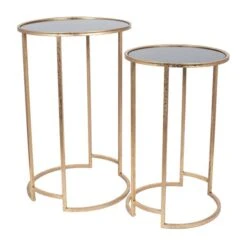 Pacific Lifestyle Pacific Veneziano Set Of 2 Nest Of Tables, Iron & Glass -Harmony Furniture Store 30821749 alt04